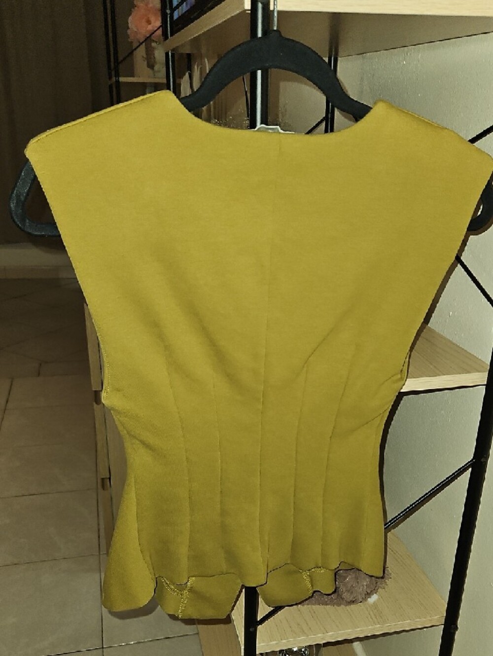 Zara Sleeveless V-Neck Button Front Dress in Mustard - Picture 5 of 6